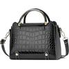 DEEVORCA Borsa a Mano da Donna Moda Femminile Borsa a Tracolla Texture Coccodrillo Tracolla Rimovibile Manico Superiore Borsa Festa di Compleanno Cinema Incontri Impermeabile PU Nero