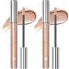 Beslibate 2PC Rossetti liquidi, Rossetti Antiaderenti, Trucco con Ombretto Diamantato, Rossetti scintillanti, Colore a Lunga Durata, non stinge, impermeabile, Oro del tramonto, Sunset Gold, lipliner2-3