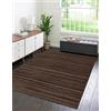 IlGruppone Tappeto Arredo In Vero Bamboo Naturale Grande a Listelli Bordato Bambù Soggiorno Cucina Salotto Listello Legno - Cioccolato - 140x200cm