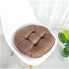 DOTBUY-SHOP 4 Pezzi Cuscini Sedie Cucina Cuscini Coprisedia Cuscino Rotondo Sedia Cucina, Morbido Cuscini Sedia per Ufficio Patio Pranzo Soggiorno (Caffè chiaro,40x40x9cm)