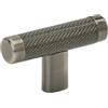 Amerock Pomello per armadio da cucina, color canna di fucile, 67 mm, Bronx, confezione da 1, ferramenta per mobili, pomello per cassetti del bagno, maniglia per cassetti e armadietti