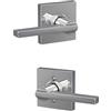 SCHLAGE F10 LAT 625 COL - Leva Latitude con finiture Collins per serratura di ingresso e armadio, cromato brillante