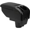 ZENVI Braccioli Compatible with OPEL ASTRA H Braccioli 2004-2008 Console Centrale Organizer Immagazzinaggio Scatola Utilizzabile Per Autisti Supporto Gomito Doppio Spazio Archiviazione(Stile Nero)