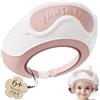 auvstar Cuffia Doccia Bambina,Visiera Shampoo Bambini,Cappello Da Doccia Per Bambini Regolabile,Scudo Protezione Da Bagno Per Bambini,Proteggi Occhi Contro Shampoo E Schiuma (Rosa)