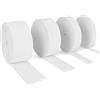 Agoer Elastico da 20 Metri, Larghezza 10 mm, 20 mm, 30 mm, 40 mm, Bianco, 4 Pezzi Elastici in Gomma per Cucire, Elastici per Pantaloni per Fai da Te, 5 Metri/Pezzo