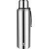 GIOGD Borraccia con isolamento sottovuoto con coperchio a tazza, in acciaio inossidabile, thermos a tenuta stagna, mantiene il caffè caldo e freddo (argento, 1500 ml)