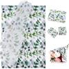 KINBOM 100 Fogli Carta Velina Foglia, 50x35cm Boemia Carta Velina Da Imballaggio Carta Da Regalo Verde Primavera Carta Da Regalo Foglia Per Matrimoni Festa Di Compleanno Confezione Artigianale