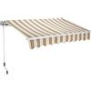 Linea Garden Friend T1372011/C, Tenda Barra Quadra profondità 200 cm, Lunghezza 250 cm, Beige