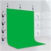 EMART GreenScreen - Sfondo verde 2,6 x 3 m, montaggio a parete, sfondo verde per lo streaming di zoom, sfondo in tessuto di poliestere per fotografia video, tenda Chromakey virtuale per giochi