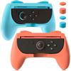 FANPL Manopole per Nintendo Switch 2 Joy Con Controller, design ergonomico per Switch 2 Joycons Impugnatura con 2 tappi per pollice (confezione da 2) (blu-arancione)