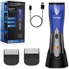 BarberBoss rasoio elettrico corpo uomo, rasoio corpo intimo ricaricabile, impermeabile, delicato per inguine e peli pubici, blocco viaggio
