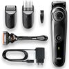 Braun Beard Trimmer 5 BT5342 - Tagliacapelli da uomo, per viso, lame affidabili, 39 impostazioni di lunghezza, nero/grigio