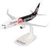 Herpa Modellino aereo Snap-Fit Sun Express Boeing 737-800 Eintracht Frankfurt - SGE Express - Adler im Anflug, miniatura in scala 1:200, pezzo da collezione, modello con supporto, plastica