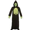 W WIDMANN MILANO Party Fashion - Costume bambino Skeleton Master, tunica con cappuccio, Tristo Mietitore, Halloween