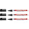 Edding Set di 3 pennarelli permanenti 404, punta ultra fine, 0,75 mm, colore: Nero