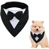 Bkemkri Bandana per Cani da Smoking Formale per Cani Collare con Farfallino e Colletto Regolabile Papillon Cani per Cani di Taglia Piccola Media e Grande per Costumi di Compleanno Feste Matrimonio, S