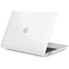 TECOOL Cover compatibile con MacBook Pro 16 Pollici 2020 2019 (A2141) con Touch Bar, Custodia Rigida Protettiva Sottile in Plastica Superficie Opaca, Bianco Traslucido
