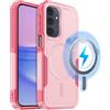 MOBESV Cover Magnetica per Samsung Galaxy A16 5G 6,7 Pollici, Custodia Compatibile con MagSafe, Cover Antiscivolo Opaca e Satinata, Rosa