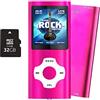 Tabmart 32GB Lettore MP3 con Bluetooth 5.3, Tabmart Lettore Musicale, Radio FM, Registratore Vocale, Suono HiFi Con 1,8 Pollici Schermo MP3 Lettore Multifunzione, Funzione E-book, Rosso
