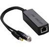 Qneneam Poe Splitter Adattatore 48V to 12V 2A, Adattatore Poe 12V Ethernet IEEE 802.3af, DC 5,5x2,1mm Uscita,10/100Mbps, per Telecamere IP, Access Point Wireless, Telefoni VoIP e Dispositivi Non PoE