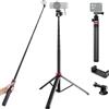 AYIZON Treppiede da pavimento per webcam Logitech C920/MX Brio 4K/C922/C930/Brio 500/Brio pro 4K/StreamCam Webcam/iPhone 16 15 14 13 e smartphone Samsung e action camera