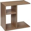 FineBuy Tavolino NILO 50x50x30 cm Tavolino di Design in Legno | Tavolino Moderno | Tavolino da caffè Quadrato | Divano Alto da Tavolo | Salotto Tavolo Stretto