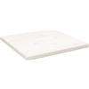 vidaXL Piano Tavolo Bianco 60x60x2,5cm Legno Massello di Pino Quadrato, Piano Tavolo in Legno, Piano Tavolo da Pranzo, Piano tavolino