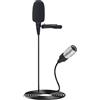 JTLAU Lavalier - Microfono a condensatore cardioide compatibile con sistemi wireless Audio Technica Bodypack, ideale per lezioni, attori, teatro, podcast