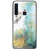 MadBee Cover per Samsung Galaxy A9 2018 [con Pellicola Proteggi Schermo],Custodia Protettiva in Vetro Temperato 9H [Motivo in Marmo] + Cornice Paraurti in Silicone Morbido Cover Case (Marmo#2)