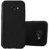 Cadorabo Custodia per Samsung Galaxy A5 2017 in NERO METALLO - Rigida Cover Protettiva Sottile con Bordo Protezione - Back Hard Case Ultra Slim Bumper Antiurto Guscio Plastica
