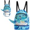 Ntwdby S-AC - Borsa da nuoto per bambini, impermeabile, con cordino per bambini, con scomparto per scarpe, separazione secca e umida, per piscina, spiaggia, campeggio, vacanze, b, M