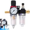 yotutun Ruolin Regolatore Filtro Compressore D'Aria, Riduttore di pressione 1/4 Pressione aria separatore acqua con Manometro Riduttore di pressione dell'aria compressa per utensili dell'aria