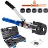 AMZCNC Pinza a pressa idraulica professionale con ganasce a pressione, profilo M 12-15-18-22-28, set di utensili per pressare, per tubi in rame.