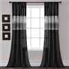 Lush Decor Night Sky - Tenda per finestra a pannello singolo, 106 x 241 cm (l x L), con paillettes, design scintillante e a blocchi di colore, lunga, per camera da letto e soggiorno, nero