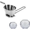 Westmark Set di erbe aromatiche, 3 pezzi, 1 macinino per erbe aromatiche in acciaio inox + 2 sfere di conservazione, ø 7 cm + ø 9 cm, impilabile, senza BPA, acciaio INOX/SAN