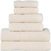 Superior Set asciugamani, cotone, avorio, 6 pezzi