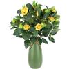 Flair Flower Bouquet di rose artificiali in vaso, 38 cm, fiori artificiali, bouquet, fiori di seta, bouquet di fiori, decorazione floreale, rosa artificiale