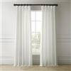 HPD Half Price Drapes Tende in lino italiano, per camera da letto e soggiorno, lunghe 248 cm, tende oscuranti (1 pannello), 127 x 227 cm, colore: bianco magnolia