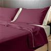 Ipersan Set Completo Lenzuola Matrimoniali, 100% Cotone Percalle, 1 Lenzuolo da sopra 240x290cm + 1 Lenzuolo da sotto 180x200+25cm + 2 Federe 83x52cm, Tinta Unita, Doppia Colorazione, Made in Europe