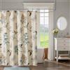 Madison Park Quincy stampato tenda da doccia in cotone cachi 182,9 x 182,9 cm