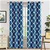 Melodieux Tende oscuranti oscuranti con occhielli per soggiorno, alla moda marocchina, 106 x 213 cm, blu reale (2 pannelli)