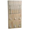 DONREGALOWEB - Portachiavi con cestino in legno MDF e metallo di colore bianco