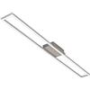 BRILONER - Lampadario LED, Plafoniera led dimmerabile, Plafoniera Soffitto, Lampada LED, incl. funzione di memoria, 20 Watt, 1.800 Lumen, 3.000 Kelvin, opaco-nichel-alluminio, 1100x120x50mm (LxPxH)