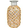 Romimex Bottiglia marrone trasparente vetro corda 18 x 34 x 18 cm