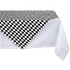 DII Collezione Arlecchino, Cotone, Nero e Crema, Topper, 40x40