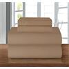 Elegant Comfort, set di 4 lenzuola di lusso, 1500 fili, setose, morbide e setose, di qualità egiziana, pieno, tortora