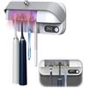 WRQIOO Porta Spazzolino Igienizzante, Igienizzante Spazzolino UV, Porta Spazzolino da Denti Elettrico da Parete per Bagno con 2 Staffe Sostituibili per Sterilizzazione Asciugatura Spazzolino, Rasoi
