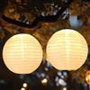Bawoo 2 lanterne solari a LED da 25 cm, per esterni, impermeabili, luce bianca calda, a energia solare, per terrazze, giardino, cortile, ecc (12 pollici)