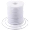 Craftdady Cavo di Gomma PVC di 25m Avvolto Intorno per Braccialetto, Collana e Maglia - Tubo Cavo di Memoria, Bianco