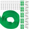 Swpeet 1 rotolo 9,1 metri #5 Nastro di cerniera lampo in nylon verde, striscia di cerniera con 20 cursori abbinati, kit di assortimento, set di cerniera lampo sostitutiva con doppio cursore singolo